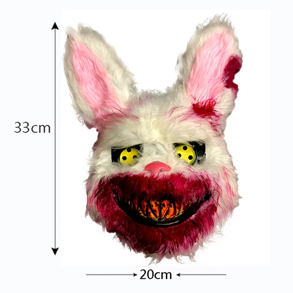 

Waylike Bloody Bunny Mask Masquerade Horror Scary Headgear Halloween Bar Performance Props 2020 Scary Bloody Mask