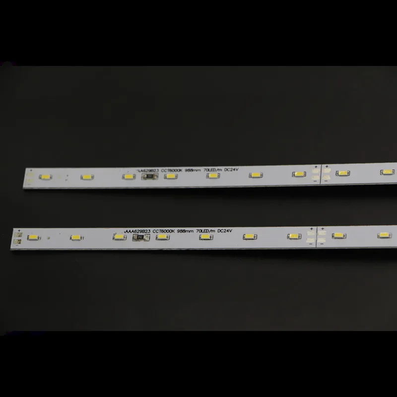 50 шт./лот SMD3014 светодиодная жесткая полоса 24 в 70 светодиодов/м 8 мм ширина pcb 78 6