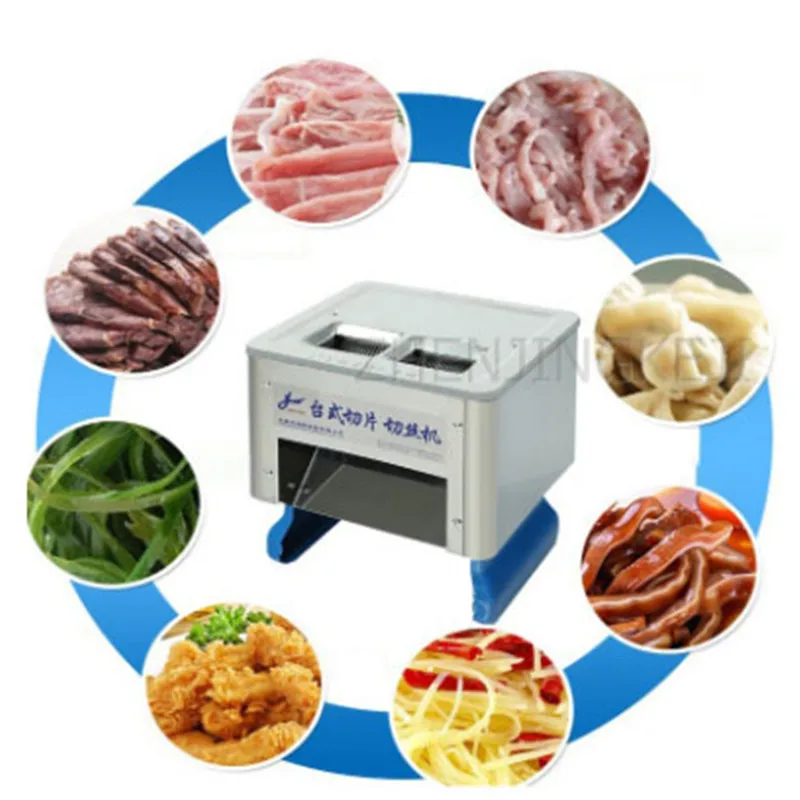 

Commercial Vegetables Kelp Fruit Cutter Desktop Meat Slicer Multifunction Electric Slicing And Shred Machine Stainless Steel