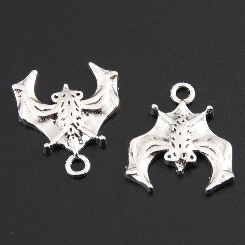 

35pcs Silver Color 20x17mm Bat Animal Charms Halloween Pendant Fit DIY Handmade Metal Punk Jewelry Findings Supplies