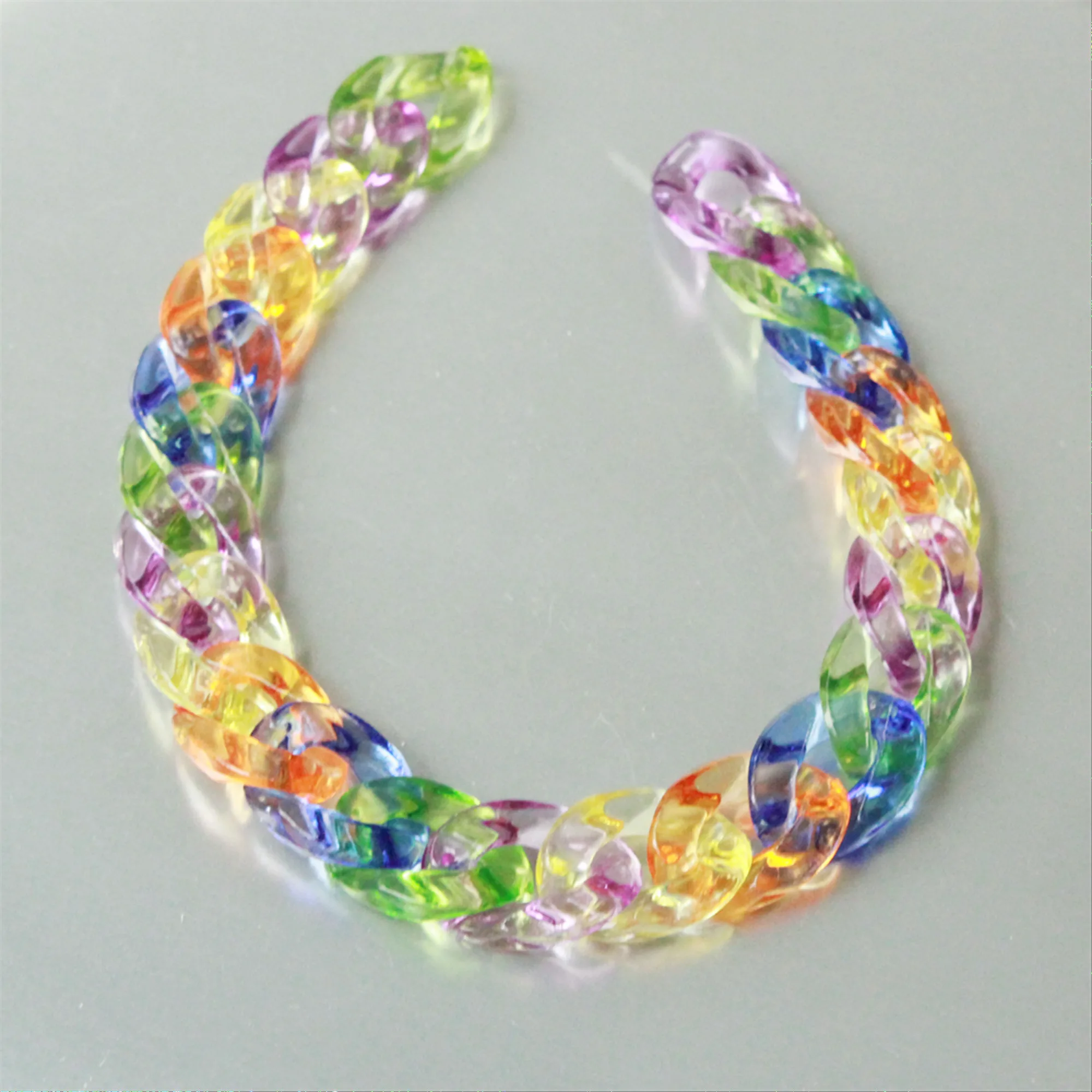 80 шт разные прозрачные Цвет Акриловые Снаряженная звеньев цепи прозрачный