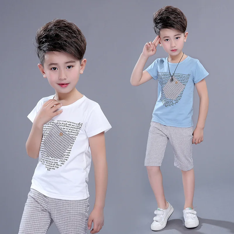 Комплекты для детей Новая летняя детская футболка с короткими рукавами
