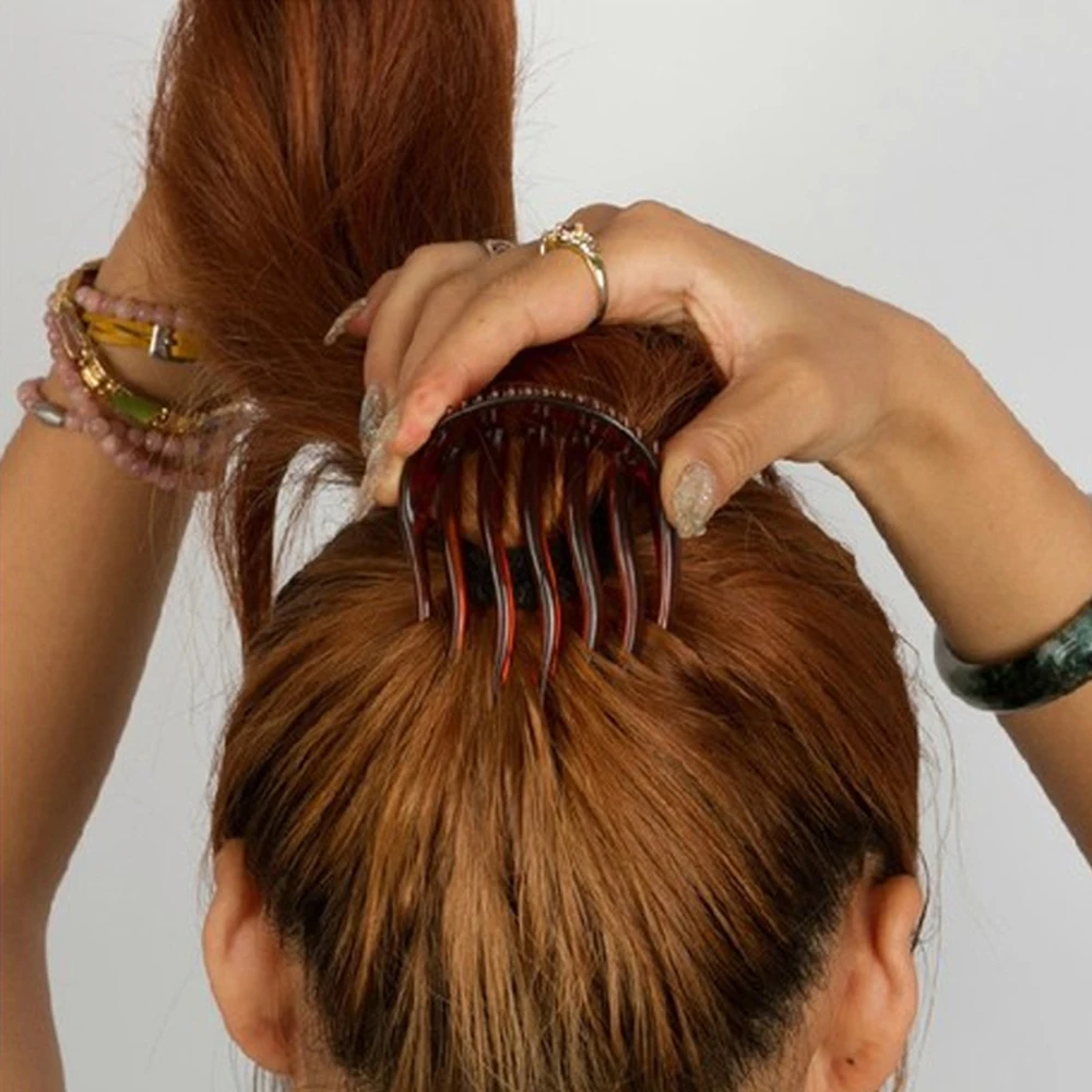 Зажим для укладки женских волос пушистая палочка булочка пластиковый инструмент