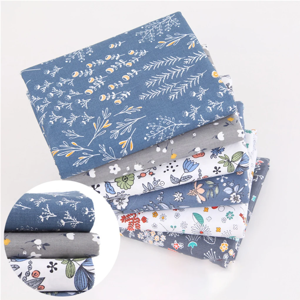 2 шт. хлопковая ткань с цветочным узором дышащая Лоскутная наборы тканей DIY