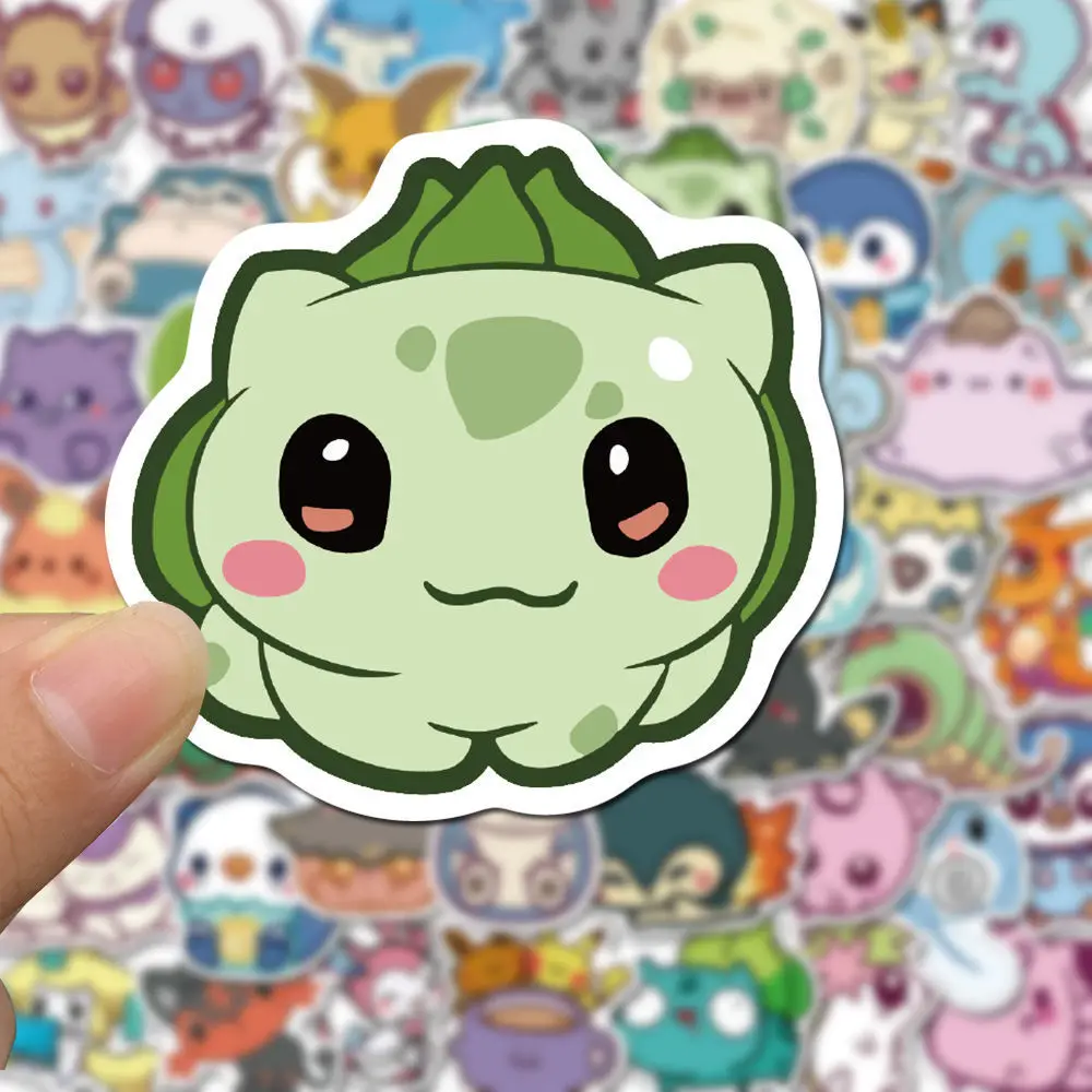 

Pokemon Sticker Cartoon Q Version Pikachu Cute Hand Account Stickers Self-adhesive Waterproof Stickers Kid Toy Christmas Gifts