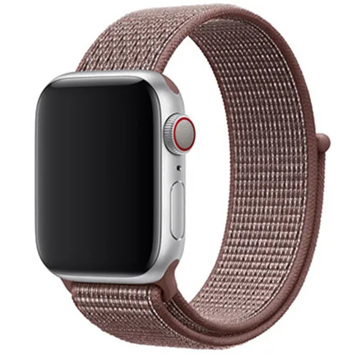 Спортивные петли для наручных часов Apple Watch, версии 44/42/40/38 мм 5/4/3/2/1 нейлоновый ремешок для наручных часов браслет ремешок с крючками и петлями застежка - Цвет ремешка: Smokey Mauve