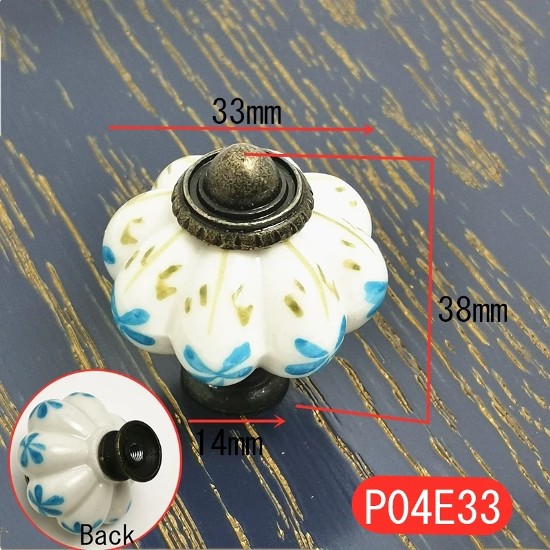 5pcs ceramic pumpkins knobs kitchen cupboard cabinet wardrobe drawer handle dresser door pulls with screw furniture free global shipping