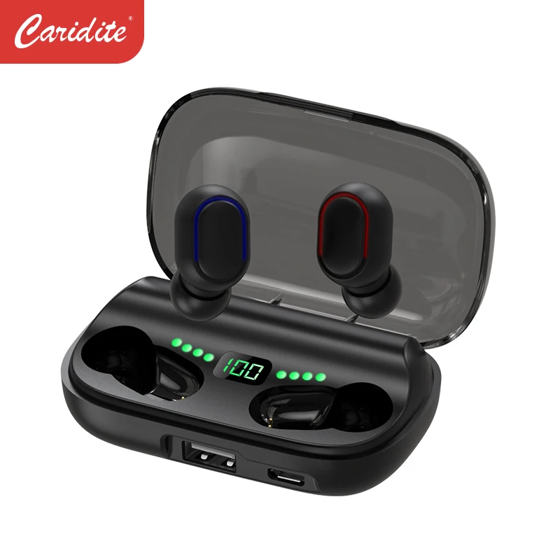 Caridite 2in 1 2600 мАч светодиодный чехол для зарядки внешний аккумулятор беспроводные