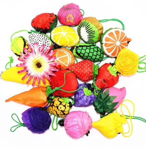 1PCS Colour Random 1 шт. многоразовая хозяйственная сумка для женщин, для овощей, фруктов, эко, многоразовая складная сумка для покупок, чехол, милая большая сумка для хранения, тканевая сумка - Цвет: 1PCS Colour Random