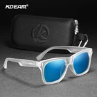 Мужские солнцезащитные очки KDEAM, квадратные поляризационные многоцветные очки с покрытием, солнцезащитные очки черного цвета, на молнии, в комплекте Cat.3 CE, 2021