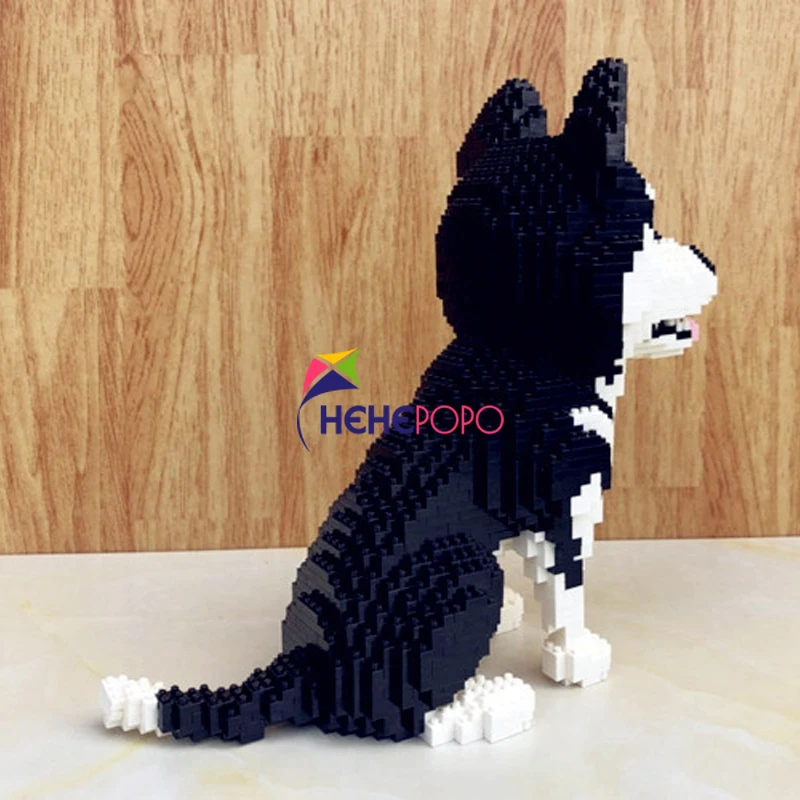 

16042 Siberian Husky Dog Animal Pet 3D Model 1900pcs DIY Diamond Mini Building Small Blocks Brick Toy for Children No Box