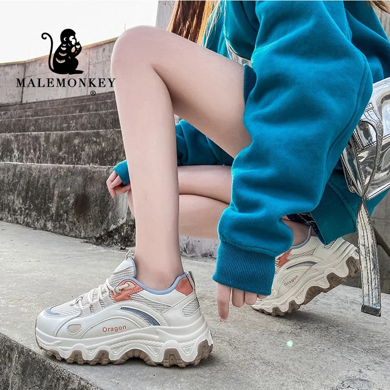 

Chunky Sneakers Women 2021 Fashion Platform Spring Lightweight Comfortable Breathable Footwear Running Rubber Sneakers Non-slip