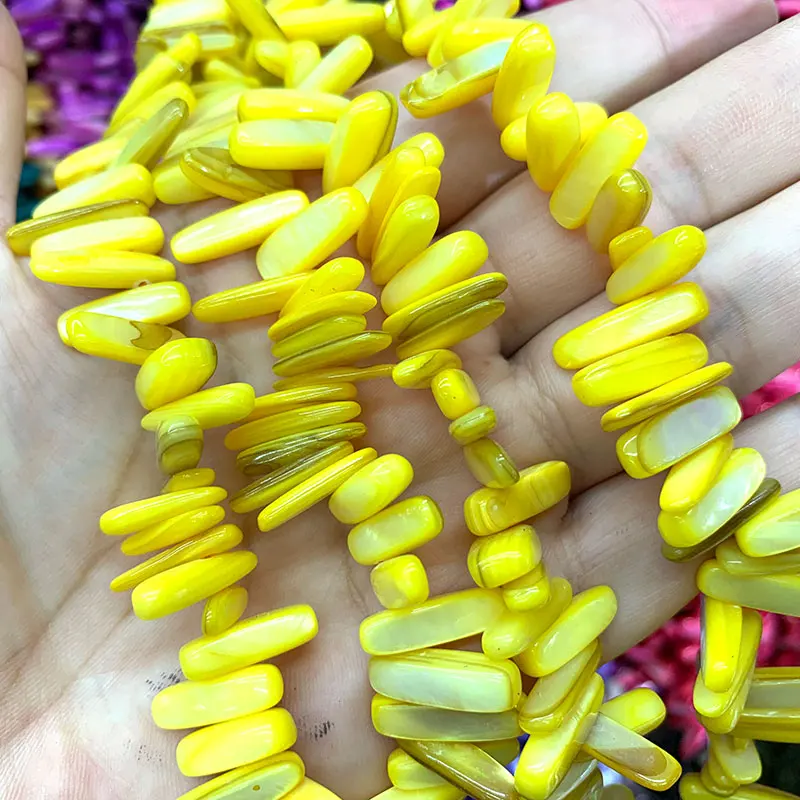 yellow shell AAA розовый кварц Агаты азурлиты 12-20 мм полосы каменные бусы «сделай сам» для изготовления украшений ожерелья Браслет материал - Цвет: yellow shell