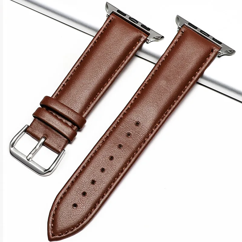 Ремешок из воловьей кожи ручной работы для Apple Watch 42 мм 38 серия 5/4/3/2/1 спортивный