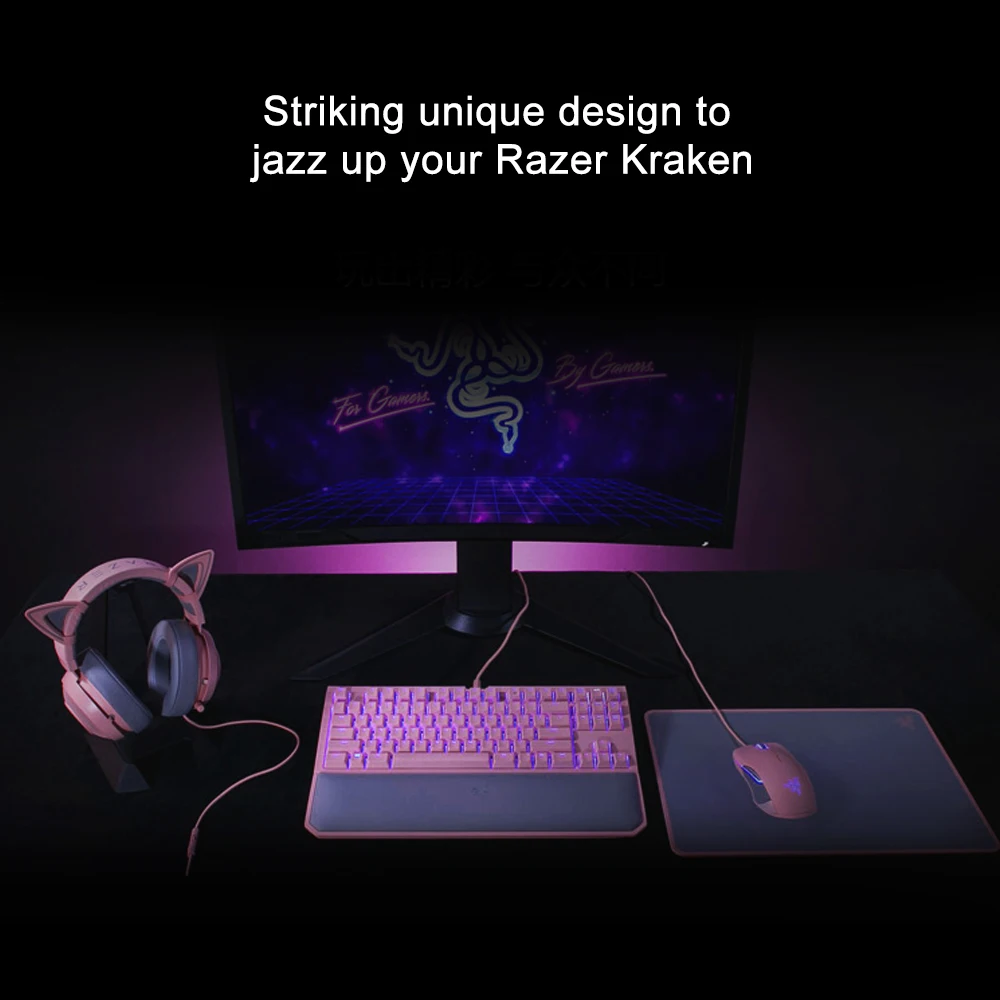 Razer Kitty Ears для Kraken аксессуар гарнитуры (гарнитура в комплект не входит!)|Компьютерные кабели и разъемы| |