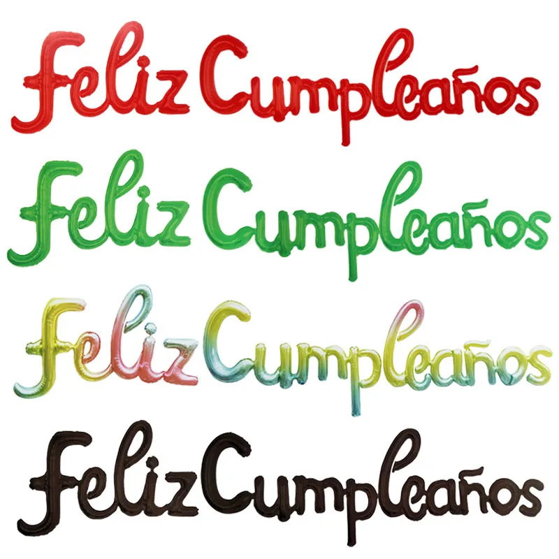 

16inch Spanish Happy Birthday Letters Balloon Conjoined Alphabet Foil Globos Birthday Party Decoration Globos cumpleaños