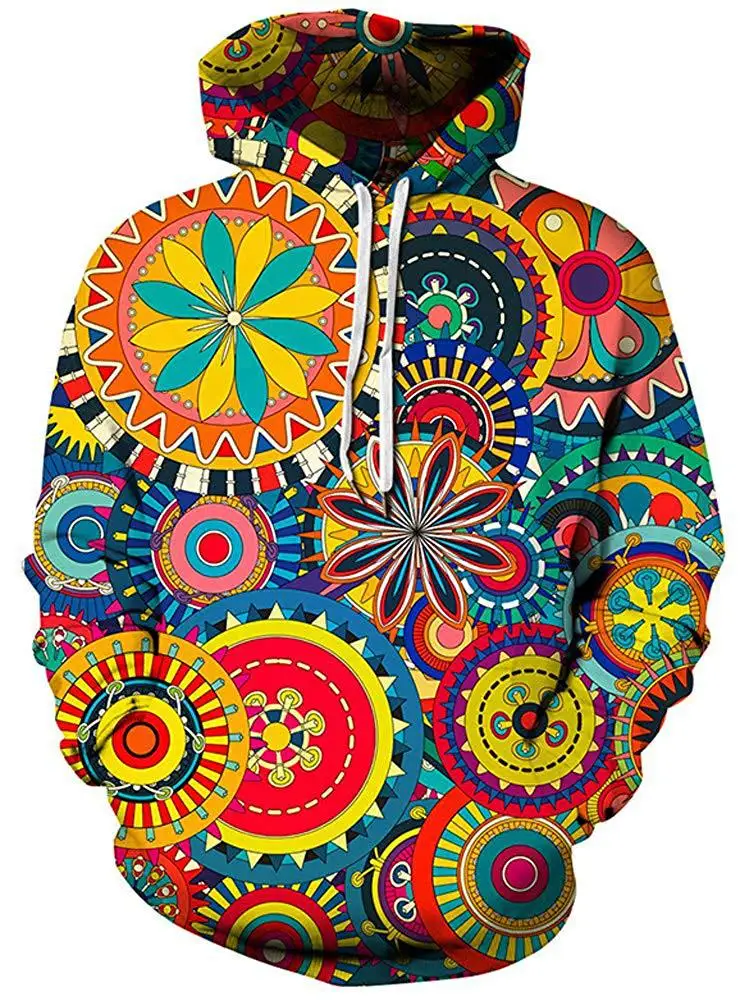 

2021 Men's 3D Graphic Printing Casual Long-Sleeved Hooded Pullover Sweatshirt