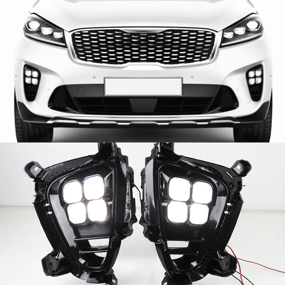 2 шт. для KIA Sorento 2018 2019 2020 автомобильный DRL Дневной ходовой светильник Светодиодный