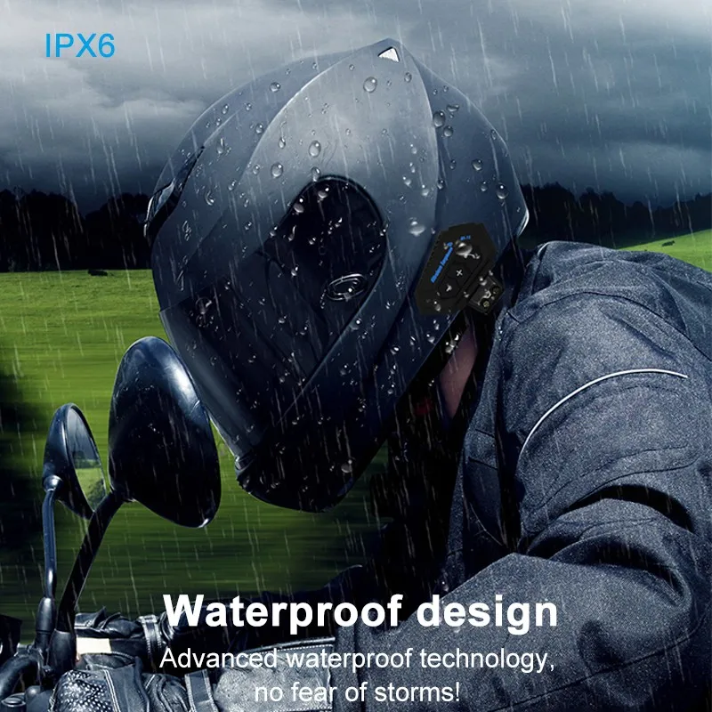 

Helmet Headphone Bluetooth Motorcycle Headset V4.2 Bluetooth Intercom Motor Bike Earphone Noise Reduction Microphone MIC