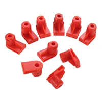 10 pcs red plastic bumper clips wing mounting grommet nuts screws fit for opel for vauxhall part number 1404969 24449408