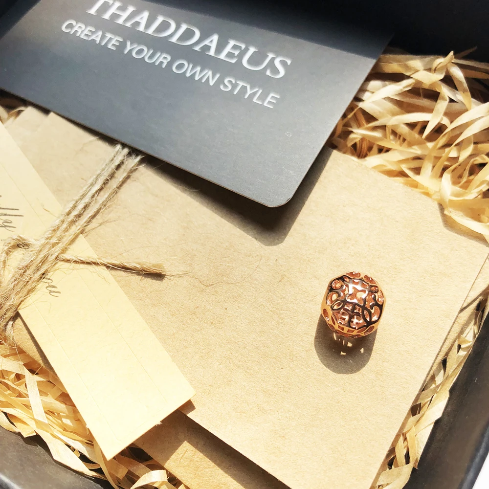 Украшение из розового золота с бусинами подходит для браслетов и ожерелий новые