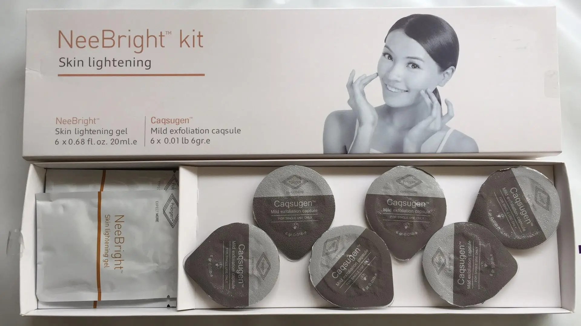 Прибор для лица Отшелушивание расходные продукты Neebright Neerevive Capsugen отбеливающий и антивозрастной набор Nee Revive