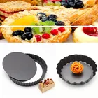 Антипригарное покрытие пирог Киш пирог с фруктами Пан Плесень пирог пицца торт круглые формы для выпечки съемный свободные подошвой рифленая Heavy Duty пирог формы для выпечки кекса Кухня