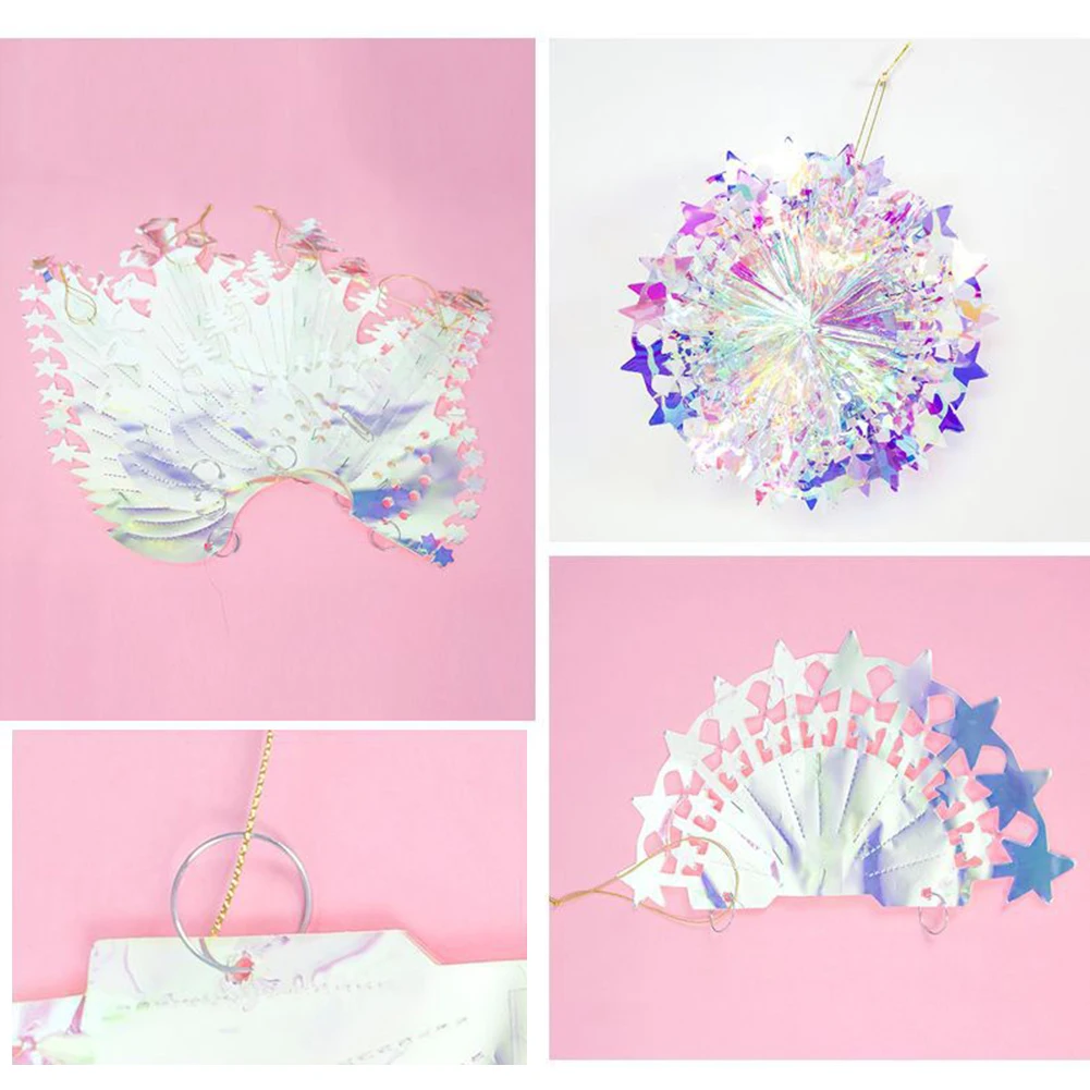 

Star ornament Laser Flower Pendants Ceiling Xmas Tree Hanging Decorations for Home Festival New Year Birthday Xmas Present