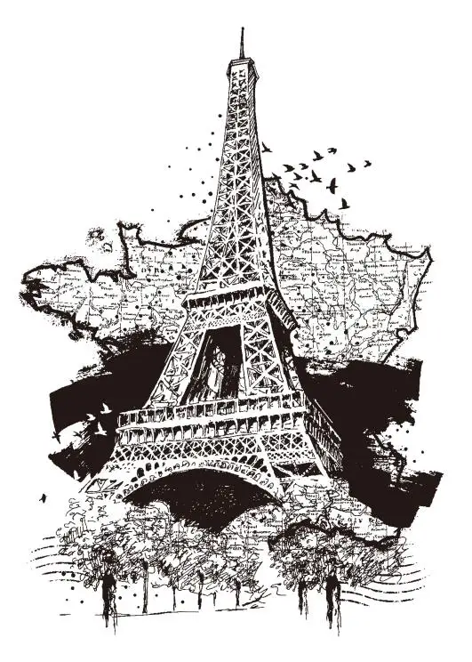 Прозрачные штампы с железной башней для скрапбукинга сделай сам/изготовления