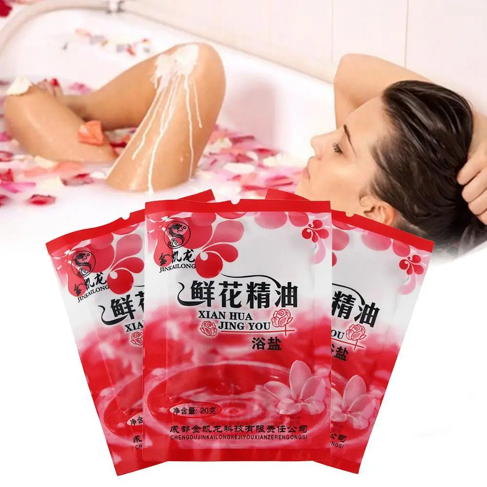 Горячая продажа 1 мешок для ванны морская соль розовая пудра душ тела массажер