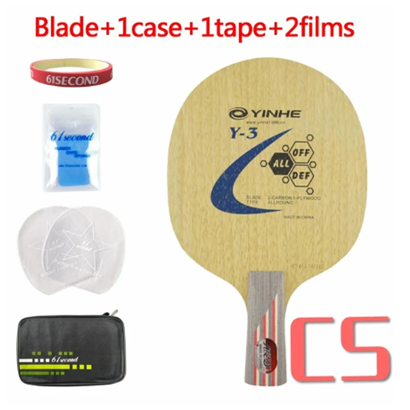 Yinhe Y-3 Y3 Y 3 настольный теннис пинг понг лезвие Shakehand(длинная ручка FL - Цвет: CS  with F  1 case