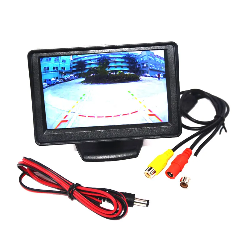 4.3 inch BYNCG HD CCD камера заднего вида с ночным видением, 140 угол обзора, Автомобильная камера заднего вида IP67 DC 12 В/24 В, Автомобильная камера для VW Ford Toyota и многое другое - Название цвета: 4.3 inch