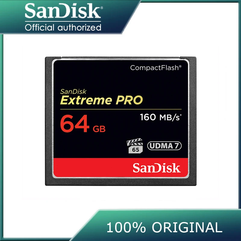 Двойной Флеш накопитель SanDisk Extreme Pro слот для карт памяти 64 Гб Высокое Скорость CF 160