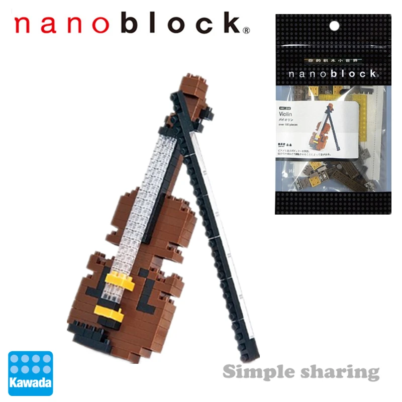 Мини скрипка Kawada Nanoblock Коллекционная серия NBC 018 180 шт. алмазные строительные блоки