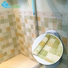 Самоклеящиеся обои с мозаикой, водостойкие стикеры на стену в ванную комнату, для кухни, ПВХ стикер для высокотемпературного украшения плитки