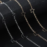 5mlot copper stars and moon handmade chain craft chain for women men diy jewelry making