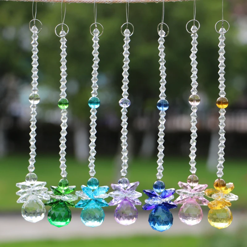 1 шт. чакра Кристалл Suncatcher шар Призма кулон Радуга производитель висящий оконный