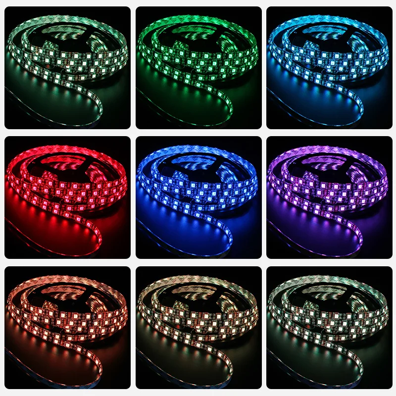 

USB 5V RGB LED Strip Light 5050 NOT Waterproof 1M-5M BPCB 60LED/M Bluetooth Neon LED Controller Strip Diode Remote TV Backlight