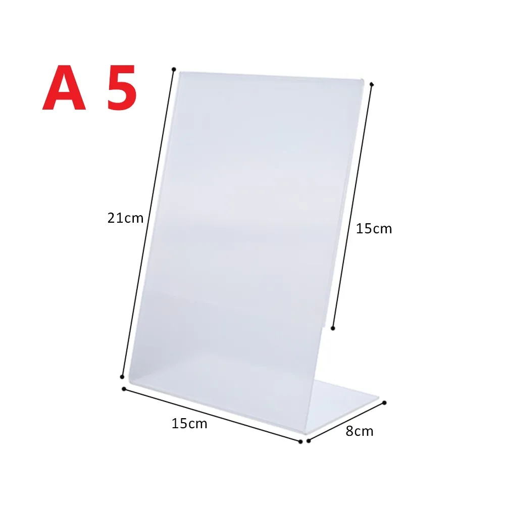 5Pcs A4/A5/A6 Acrylic Display Stands Poster Holder Menu Frame Photo Showing Leaflet QR Code | Дом и сад