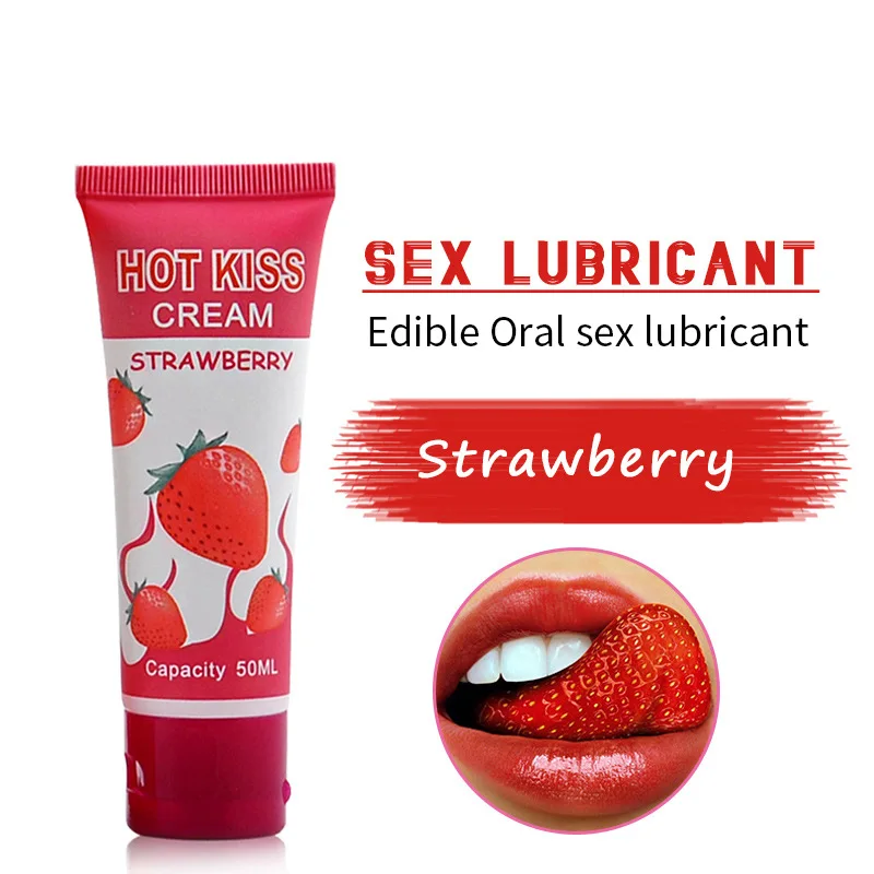 

50ml Strawberry Flavor Anal Grease for Sex Lubricant Lube Gel Vagina Lubrication Fruit Taste Water Based Oil Lubricante Sexual