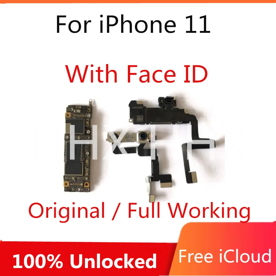 Материнская плата для iphone 11 разблокированная face id 64 ГБ 128 256 основная логическая