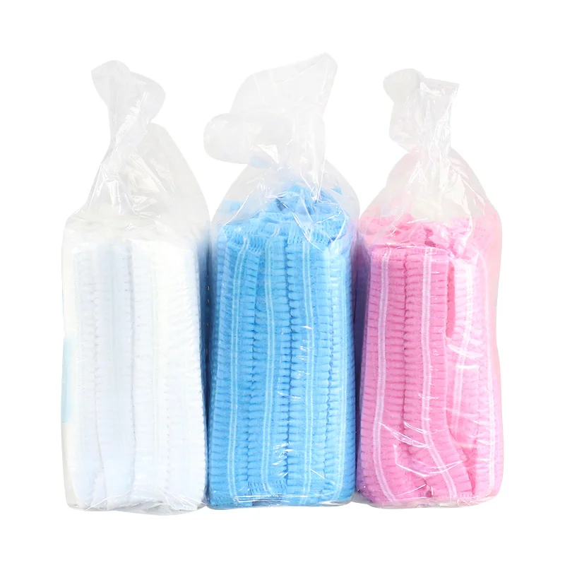 Шапочка для душа Одноразовая Нетканая со складками от пыли мужчин и женщин