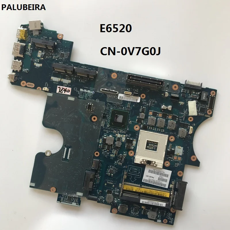 PALUBEIRA Бесплатная доставка CN-0V7G0J для DELL E6520 материнская плата ноутбука 100% ТЕСТ ОК |