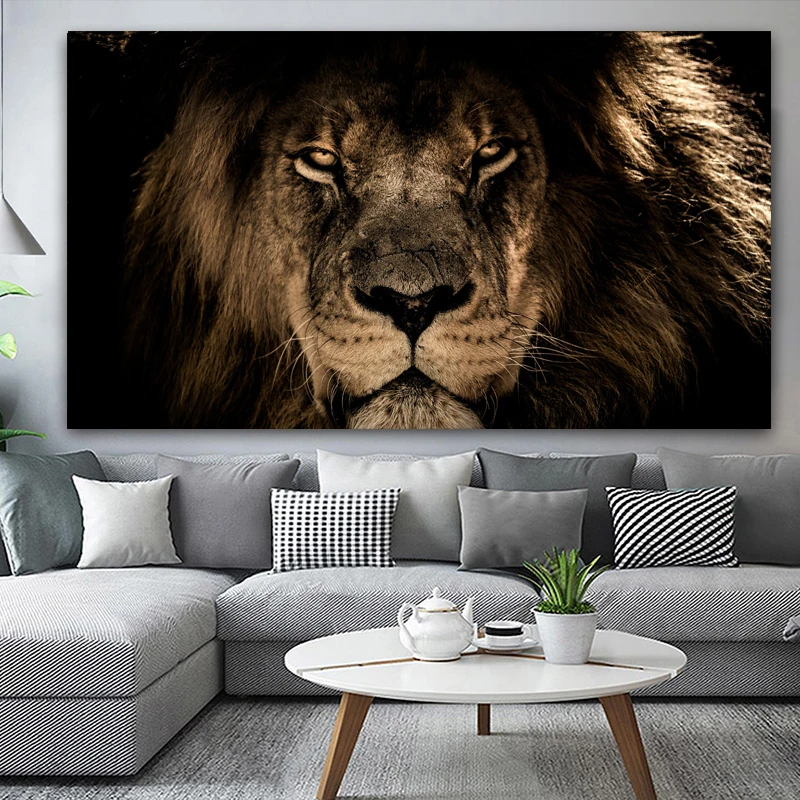 RELIABLI арт Африканский большой лев уход за кожей лица холст настенные картины