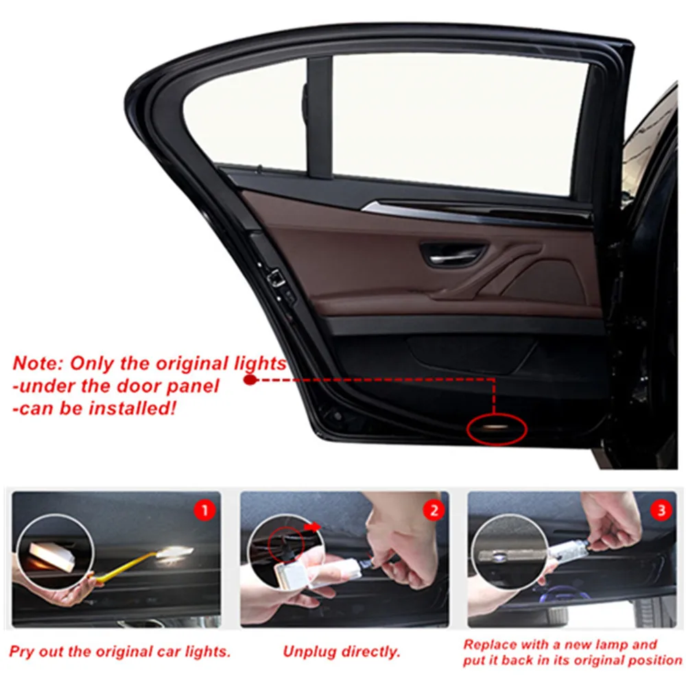 2pcs For BMW Car Door Ghost Shadow Projection lamp 12V 5W 3 5 7 Series E91 E63 E92 F01 E93 E65 E66 F03 Z4 Welcome Light | Автомобили и
