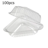 100pcs pie sandwich cake box snack pastry transparent container pizza dessert food storage container creative food preservation