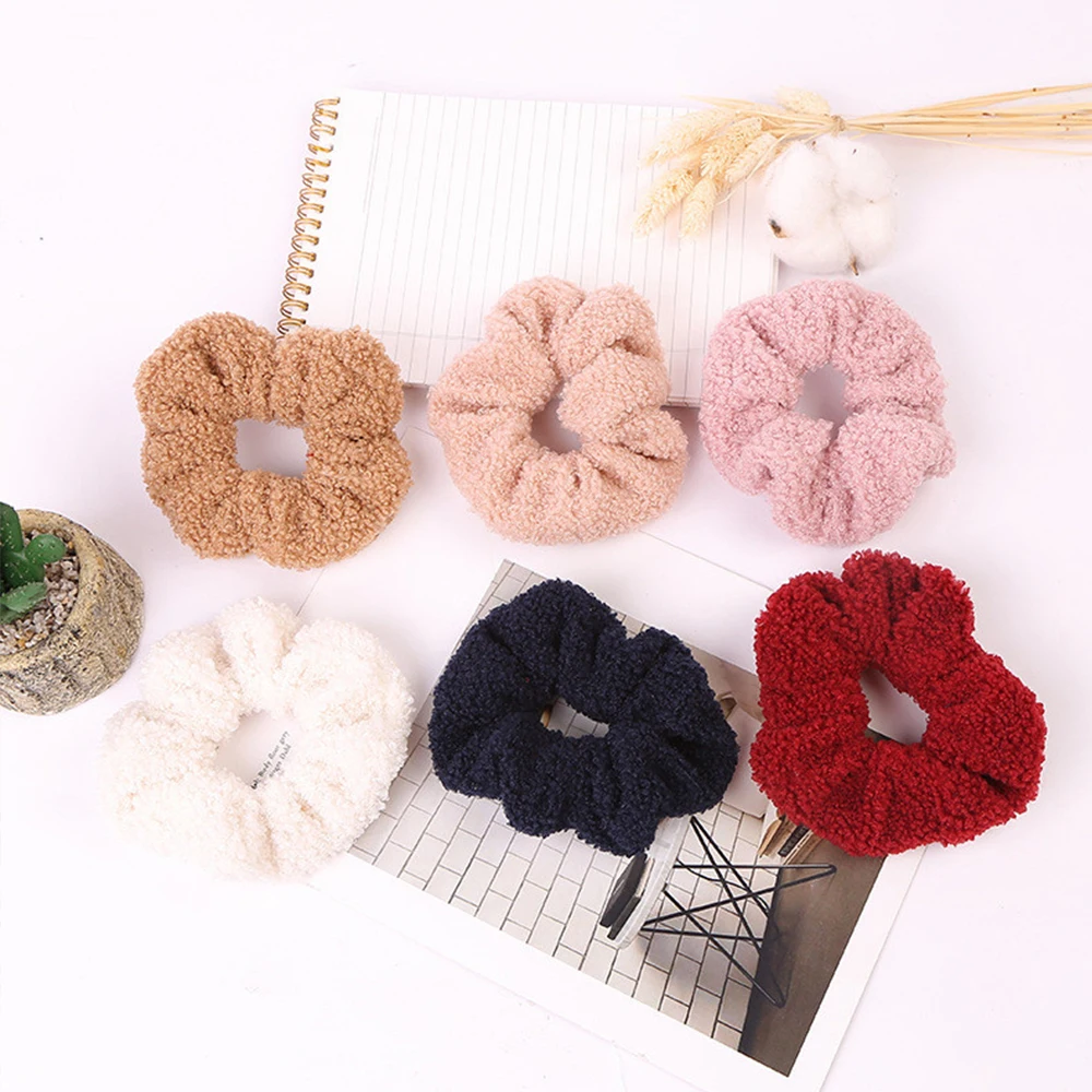 Осенне зимняя эластичная резинка для волос тиара женская простая однотонная