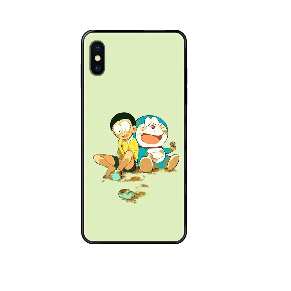 Чехол из ТПУ с рисунком дораэмона для мобильного телефона Etui черный чехол iphone 4 4s 5