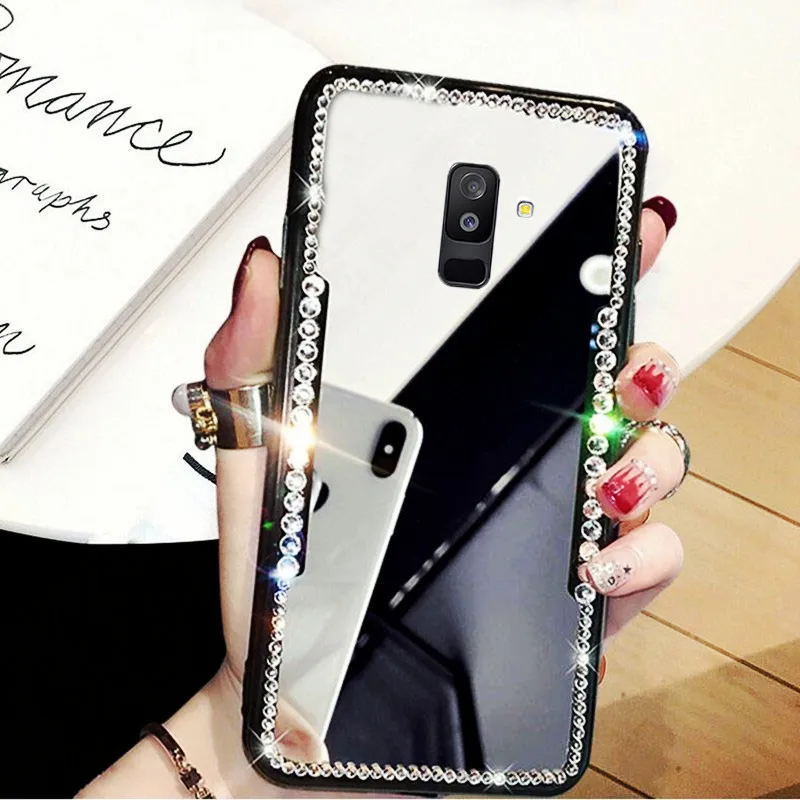 A10 A20 A40 A50 A70 Mirror Ring Phone Case for Samsung Galaxy J3 2016 J7 J5 Prime A5 2017 A6 Plus S20 S10 S8 S9 silicone Cover | Мобильные
