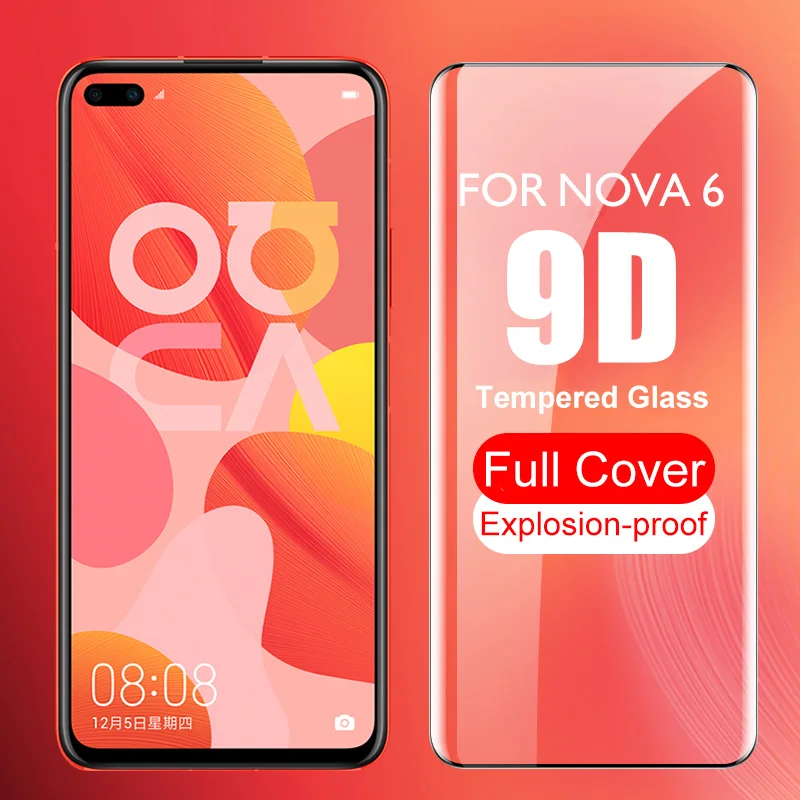 9D Защитное стекло для huawei Nova 6 SE 5G 5T 6SE Nova6SE Nova6 Nova5T Защитная пленка экрана 3D